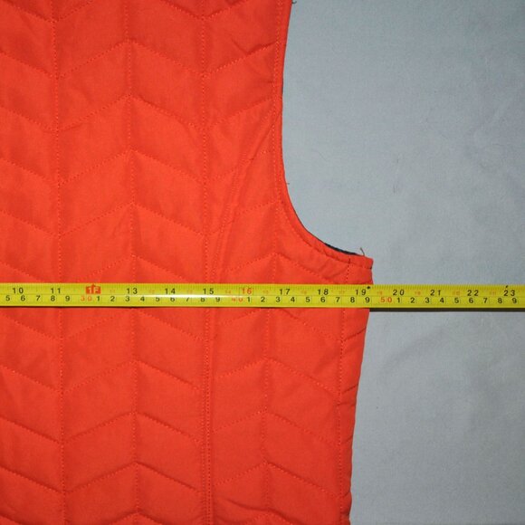 G. H. Bass Puffy Vest Women's Size Medium Orange & Blue - Picture 7 of 8